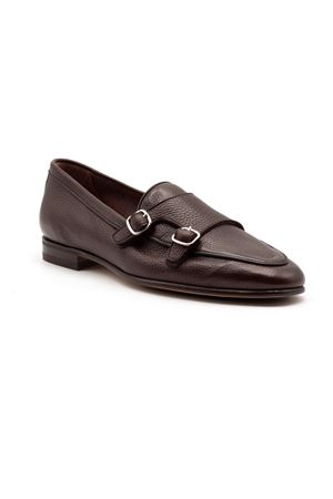 Brown leather double-buckle loafer BERWICK 1707 | 5698TESTA